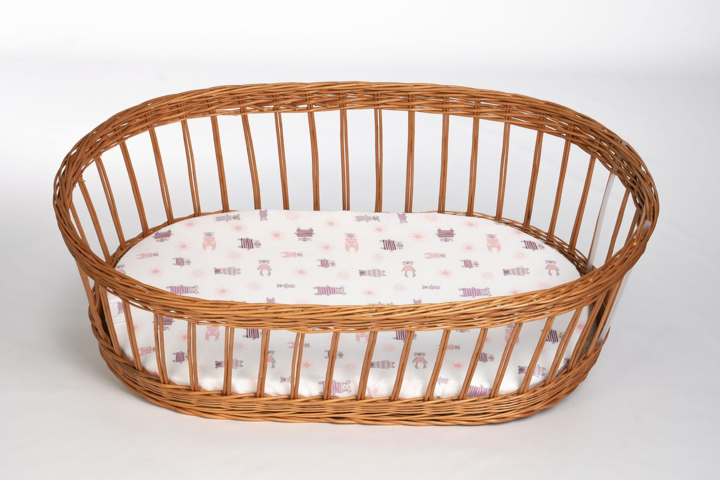 Baby-Spannbettlaken aus Bio-Baumwolle (oval)